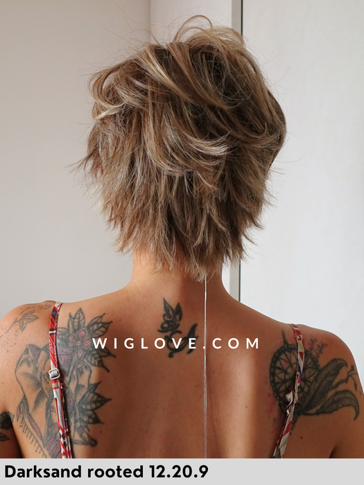 AVENUE SMALL SOFT - Taglia S - 100% fatta a mano, riga sinistra, attaccatura naturale, doppio monofilamento (Copia) - Wig Love - Parrucca Sintetic