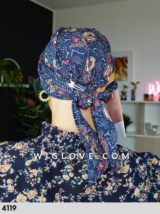 turbante beatrice 1419 house of christine dispositvo medico CE turbante chemioterapia alopecia hairloss band lunghe annodabili