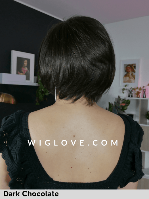 beau noriko rene of paris caschetto liscio fibra sintetica tradizionale riga sinistra attaccatura naturale 