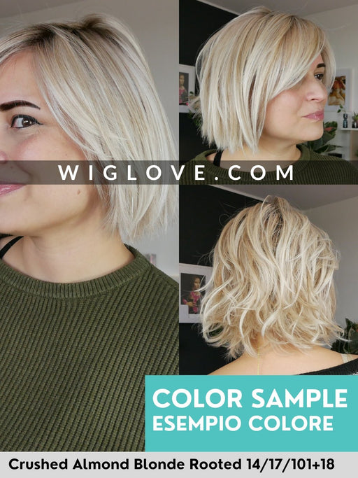 AMSTERDAM - riga centrale, attaccatura naturale - Wig Love - Parrucca SinteticaCrushed Almond Blonde Rooted