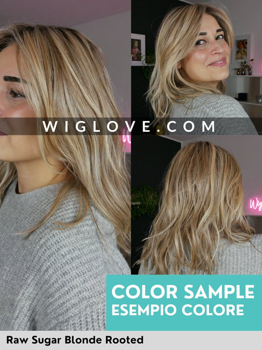 TOLEDO - riga sinistra, attaccatura naturale - Wig Love - Parrucca SinteticaRaw Sugar Blonde Rooted