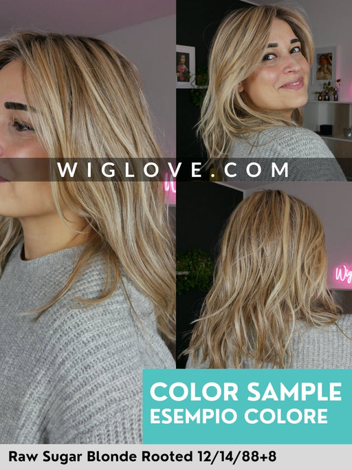 AMSTERDAM - riga centrale, attaccatura naturale - Wig Love - Parrucca SinteticaRaw Sugar Blonde Rooted