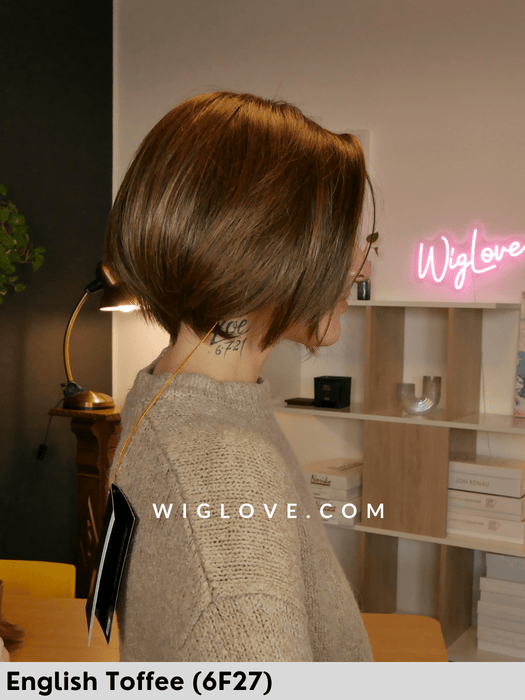 bellissima belle tress parrucca termoresistente sintetica piastrabile riga sinistra attaccatura naturale lacefront monofilamento laterale  piega liscia