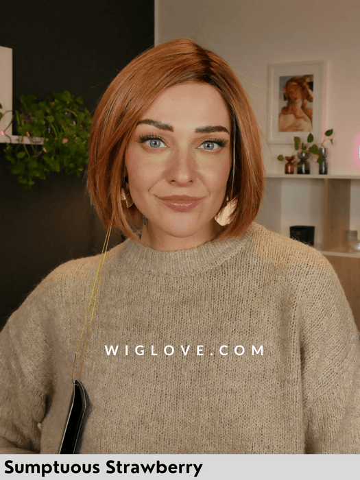 bellissima belle tress parrucca termoresistente sintetica piastrabile riga sinistra attaccatura naturale lacefront monofilamento laterale  piega liscia