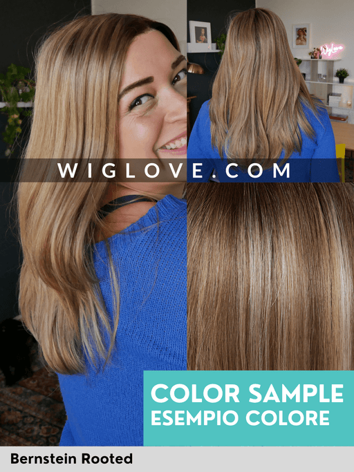 HH REMY ROSE - Capelli Naturali Remy - 100% fatta a mano - Wig Love - Parrucca Capelli VeriBernstein Rooted
