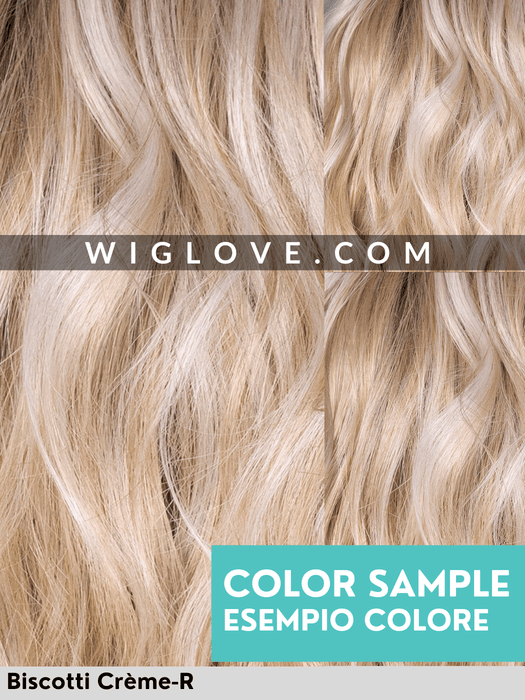 SIMONE - 100% fatta a mano, attaccatura estesa, antiscivolo - Wig Love - Parrucca SinteticaBiscotti Crème R