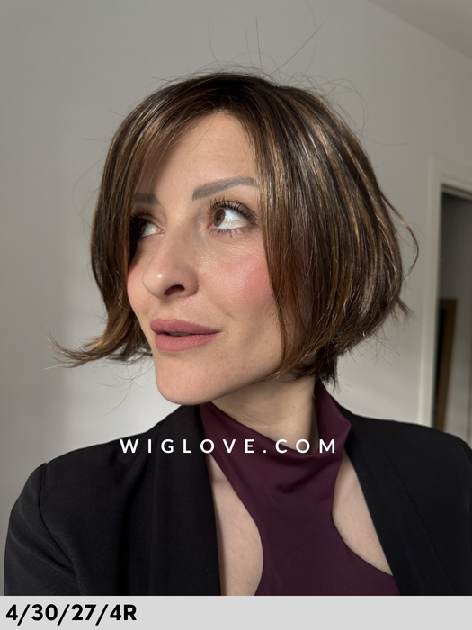 bolero rokoko parrucca sintetica caschetto liscio lacefront riga sinistra dispositivo medico CE taglia s-m