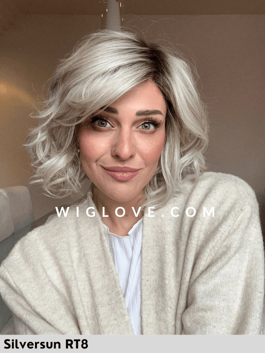 BRIGHTON - riga sinistra, attaccatura naturale - Wig Love - Parrucca SinteticaSILVER SUN RT8
