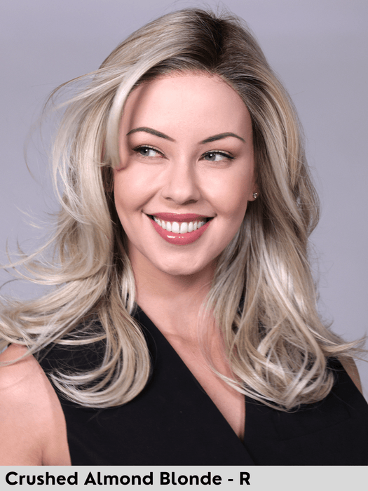 BROOKLYN - attaccatura naturale, riga sinistra - Wig Love - Parrucca SinteticaCrushed Almond Blonde Rooted