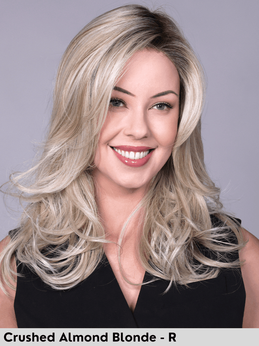 BROOKLYN - attaccatura naturale, riga sinistra - Wig Love - Parrucca SinteticaCrushed Almond Blonde Rooted