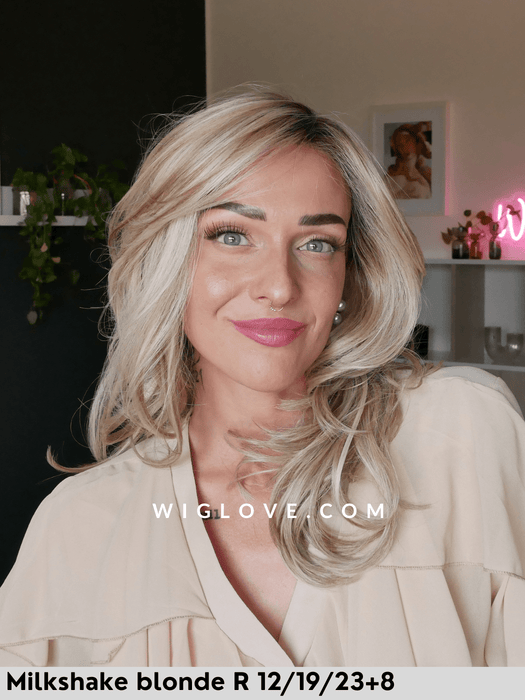 brooklyn belle tress parrucca lunga scalata mossa sintetica termoresistente lacefront attaccatura naturale riga sinistra in monofilamento city collection 