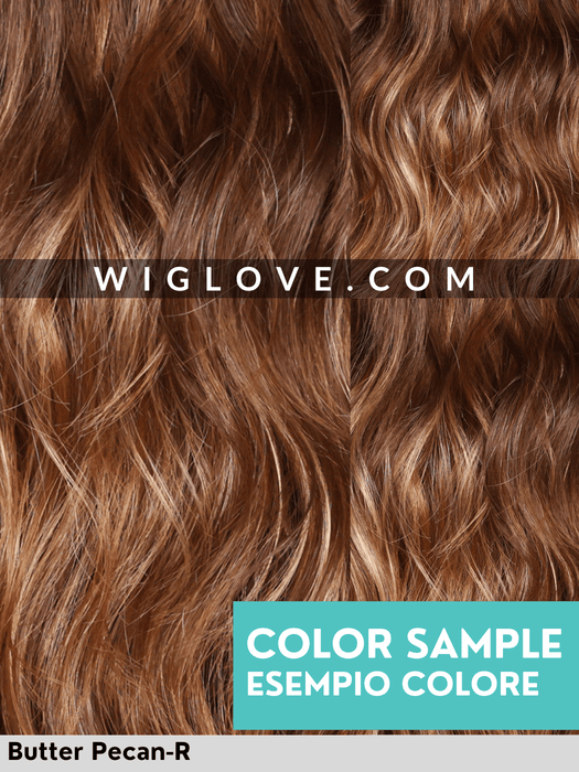 SIMONE - 100% fatta a mano, attaccatura estesa, antiscivolo - Wig Love - Parrucca SinteticaButter pecan Rooted