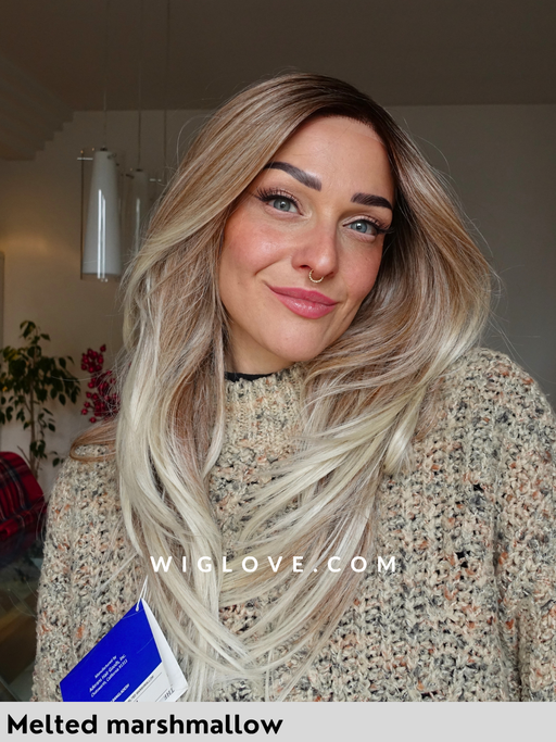 byrony alexander couture parrucca sintetica termoresistente lunga e scalata liscia lacefront riga sinistra 