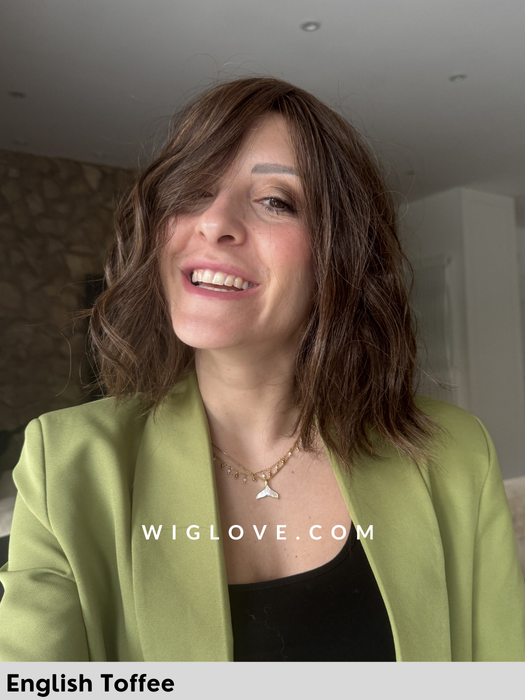 califia belle tress parrucca termoresistente sintetica piastrabile riga sinistra attaccatura naturale lacefront monofilamento laterale  piega mossa parrucca alle spalle