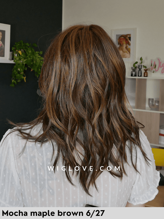 cambridge belle tress parrucca mossa fibra sintetica termoresistente attaccatura naturale riga centrale monofilamento parziale retro aperto fatto a macchina city collection