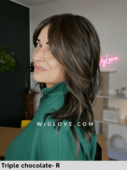 cambridge belle tress parrucca mossa fibra sintetica termoresistente attaccatura naturale riga centrale monofilamento parziale retro aperto fatto a macchina city collection