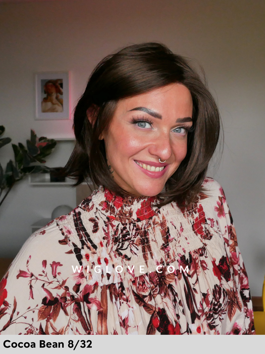 cameron jon renau parrucca liscia a caschetto pari taglia S, M , L colore parrucca sintetica tradizionale 100% fatta a mano lacefront riga libera monofilamento attaccatura natuale retro chiuso fatto a mano