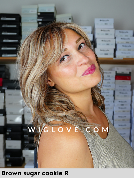 campbell belle tress parrucca mossa alle spalle fatta a mano lacefront riga libera poliuretano antiscivolo taglia M 