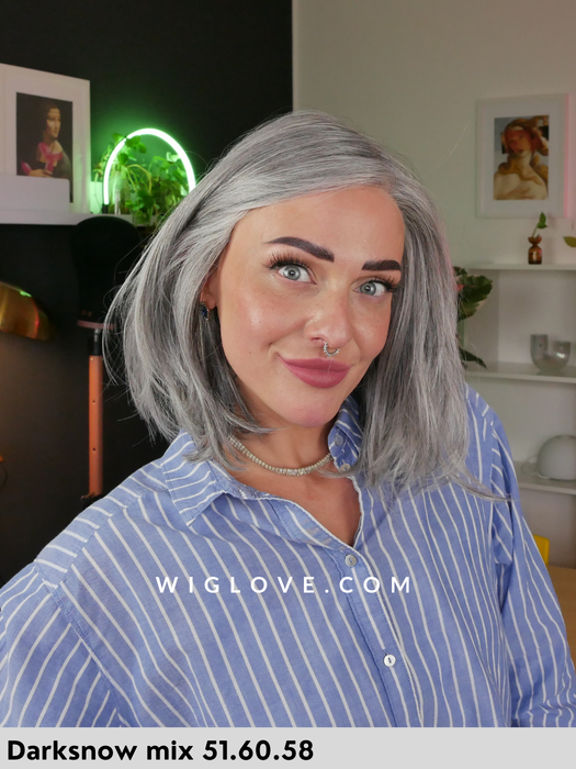 CATCH MONO - human hair synthetic blend - free parting, lace front