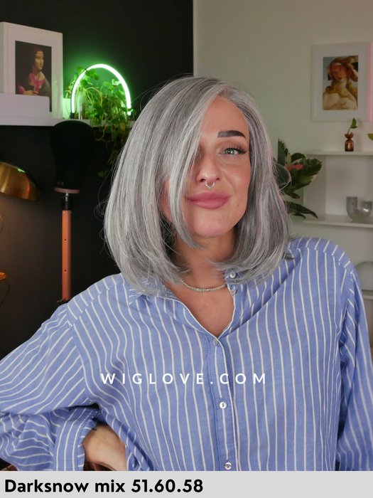 CATCH MONO - human hair synthetic blend - free parting, lace front