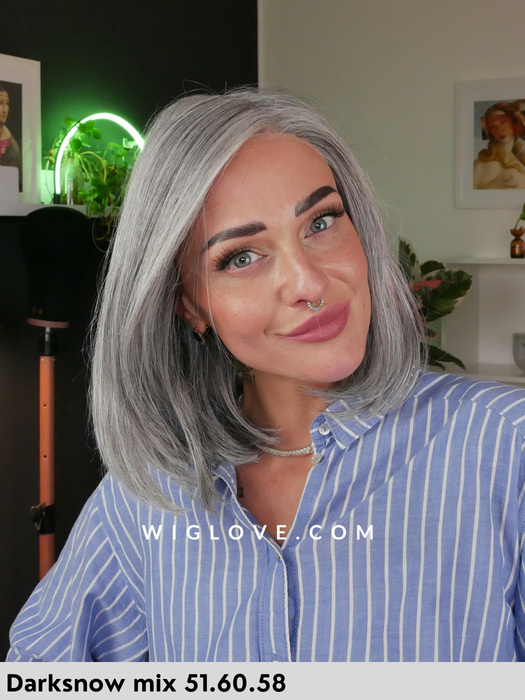 CATCH MONO - human hair synthetic blend - free parting, lace front