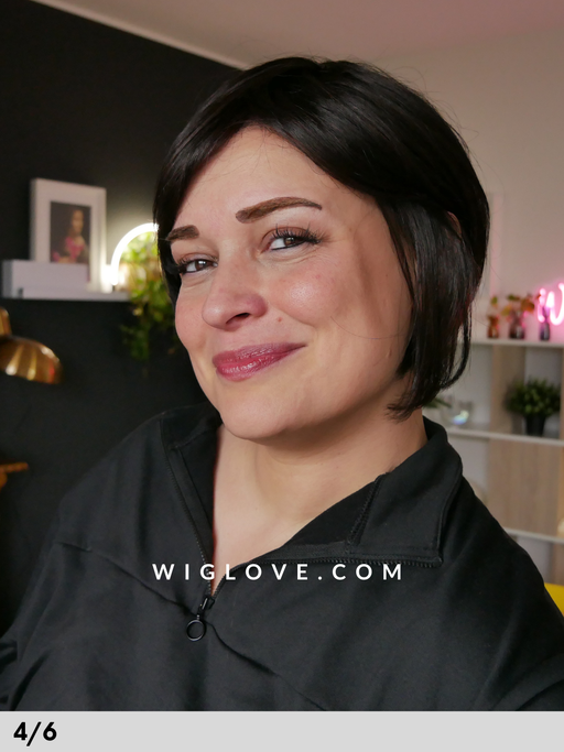 catwalk a light lace gisela mayer parrucca carrè sintetica liscia lacefront riga libera dispositivo medico CE taglia L