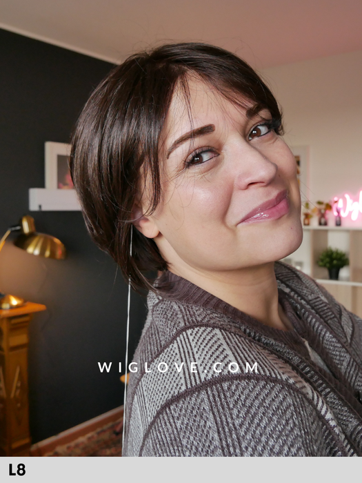 catwalk a light lace gisela mayer parrucca carrè sintetica liscia lacefront riga libera dispositivo medico CE taglia L