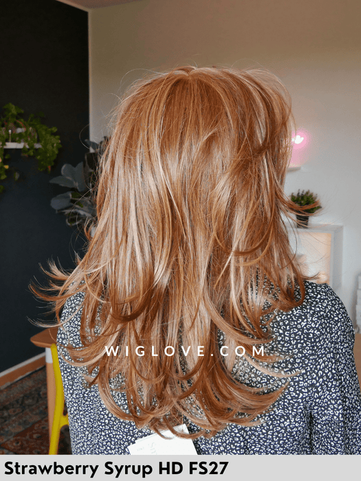 celeste jon renau parrucca lunga in fibra sintetica termoresistente parrucca piastrabile riga libera monofilamento lacefront attaccatura naturale strawberry syrup fs27