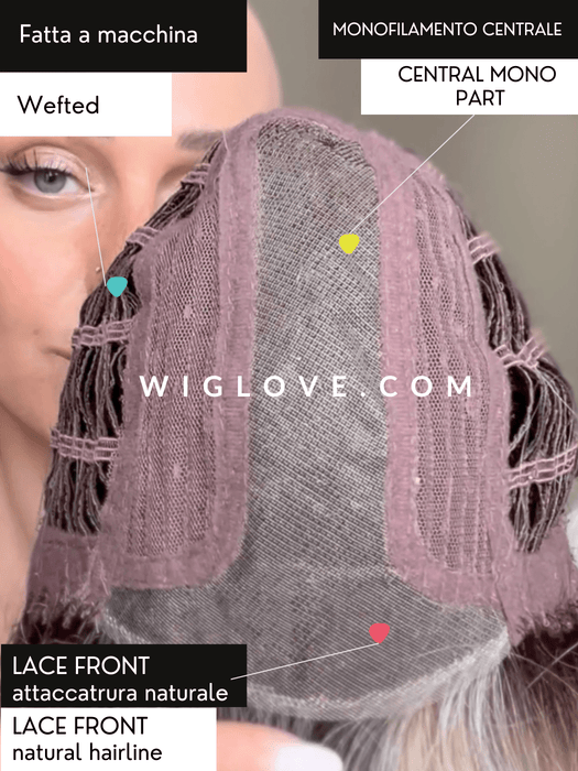 SOMERS - riga centrale, attaccatura naturale - Wig Love - Parrucca SinteticaRH12/26RT4