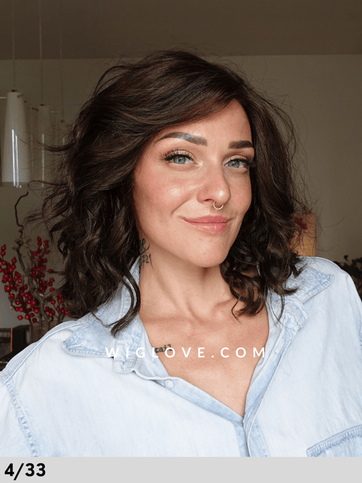 chacha rokoko hair company parrucca mossa alle spalle taglia s-m fibra sintetica tradizionale lacefront riga libera dispositivo medico ce