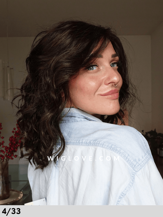 chacha rokoko hair company parrucca mossa alle spalle taglia s-m fibra sintetica tradizionale lacefront riga libera dispositivo medico ce