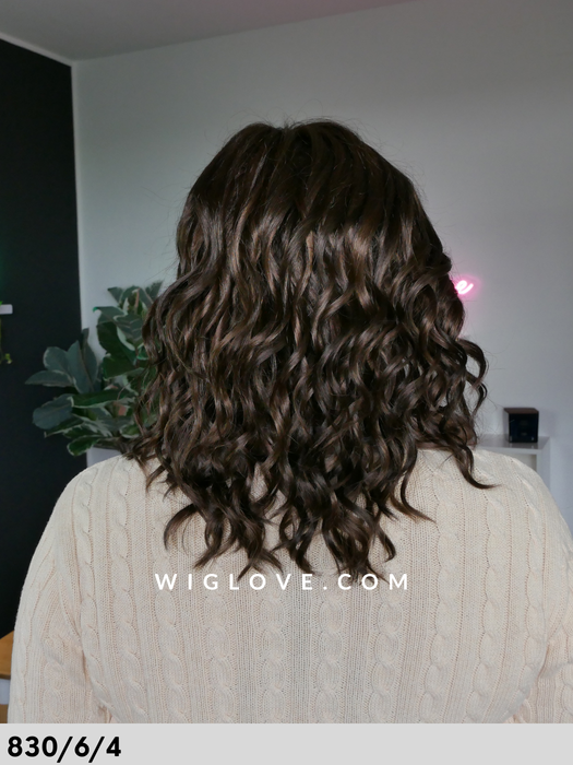 chacha rokoko hair company parrucca mossa alle spalle taglia s-m fibra sintetica tradizionale lacefront riga libera dispositivo medico ce