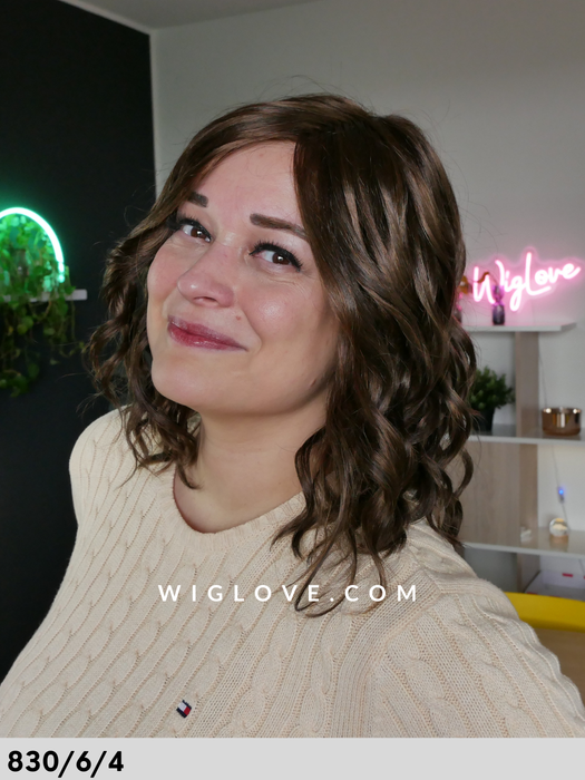 chacha rokoko hair company parrucca mossa alle spalle taglia s-m fibra sintetica tradizionale lacefront riga libera dispositivo medico ce