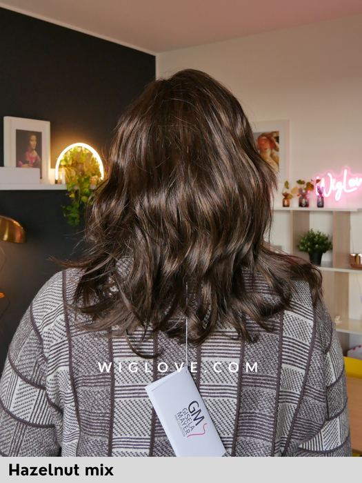 change gisela mayer parrucca mossa alle spalle sintetica lacefront riga sinistra monofilamento taglia S-M