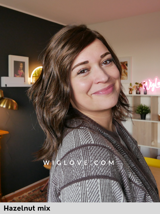 change gisela mayer parrucca mossa alle spalle sintetica lacefront riga sinistra monofilamento taglia S-M