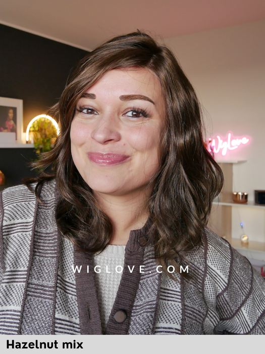 change gisela mayer parrucca mossa alle spalle sintetica lacefront riga sinistra monofilamento taglia S-M