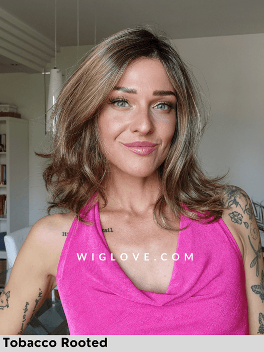 change gisela mayer parrucca mossa alle spalle sintetica lacefront riga sinistra monofilamento taglia S-M