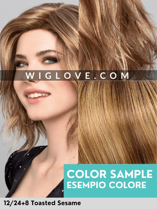 CHARLOTTE - attaccatura naturale, riga centrale - Wig Love - Parrucca SinteticaAmaretto and Cream 8/16+2