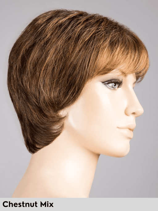 NAPOLI SOFT - attaccatura naturale, riga libera, retro chiuso - Wig Love - Parrucca SinteticaChestnut Mix
