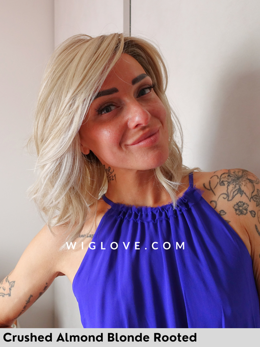 chicago belle tress parrucca mossa alle spalle scalata fibra sintetica termoresistente lacefront riga sinistra city collection 