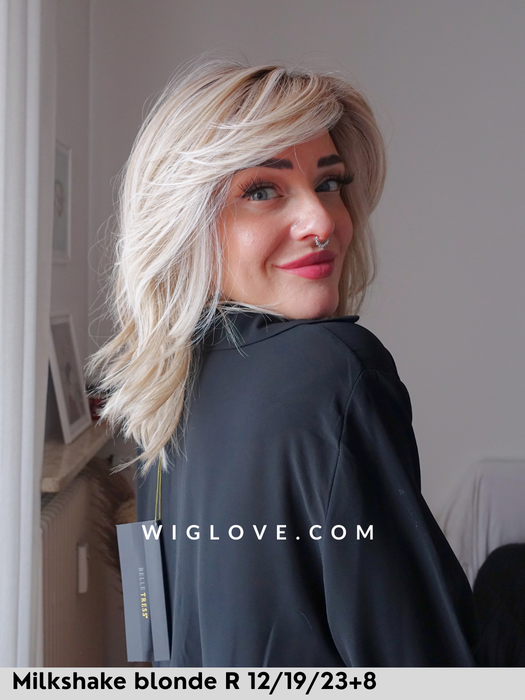 chicago belle tress parrucca mossa alle spalle scalata fibra sintetica termoresistente lacefront riga sinistra city collection 