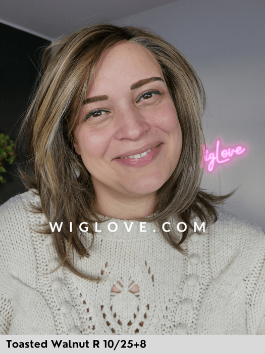 CHLOE - 100% fatta a mano, attaccatura estesa, antiscivolo - Wig Love - Parrucca SinteticaToasted Walnut R