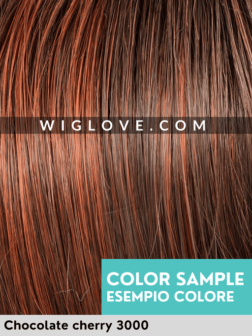 NEW JANE - riga libera, no lacefront, poliuretano - Wig Love - Parrucca SinteticaChocolate cherry 3000