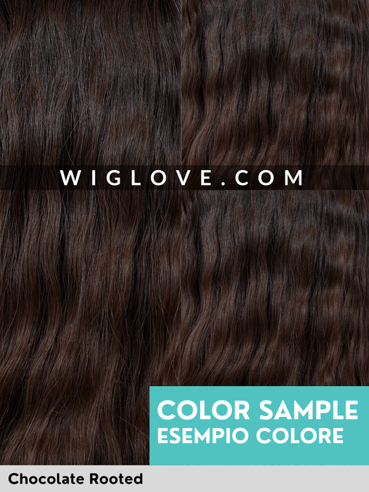 HH REMY SUPER CURL - Capelli Naturali Remy - attaccatura naturale, doppio monofilamento, retro chiuso - Wig Love - Parrucca Capelli VeriChocolate Rooted HH