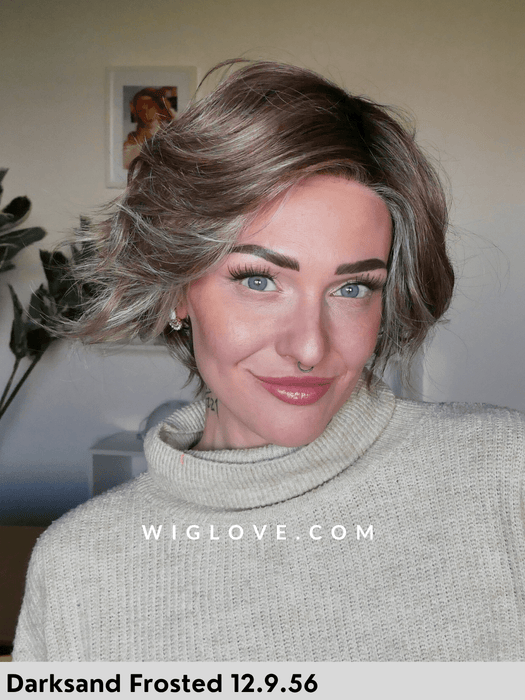 cookie mono part ellen wille parrucca carrè mosso  in fibra sintetica termoresistente lacefront riga sinistra dispositivo medico CE