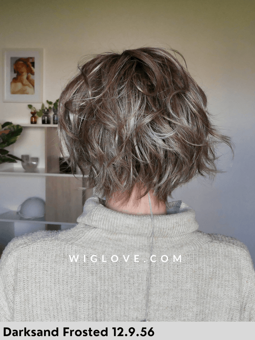 cookie mono part ellen wille parrucca carrè mosso  in fibra sintetica termoresistente lacefront riga sinistra dispositivo medico CE