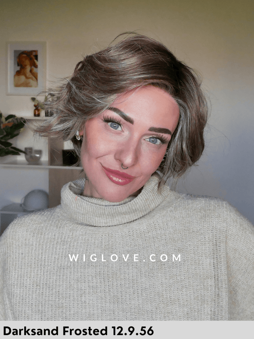 cookie mono part ellen wille parrucca carrè mosso  in fibra sintetica termoresistente lacefront riga sinistra dispositivo medico CE