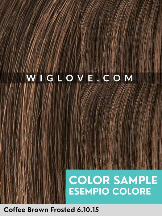 COOKIE MONO PART - riga sinistra, attaccatura naturale - Wig Love - Parrucca SinteticaCoffee Brown Frosted