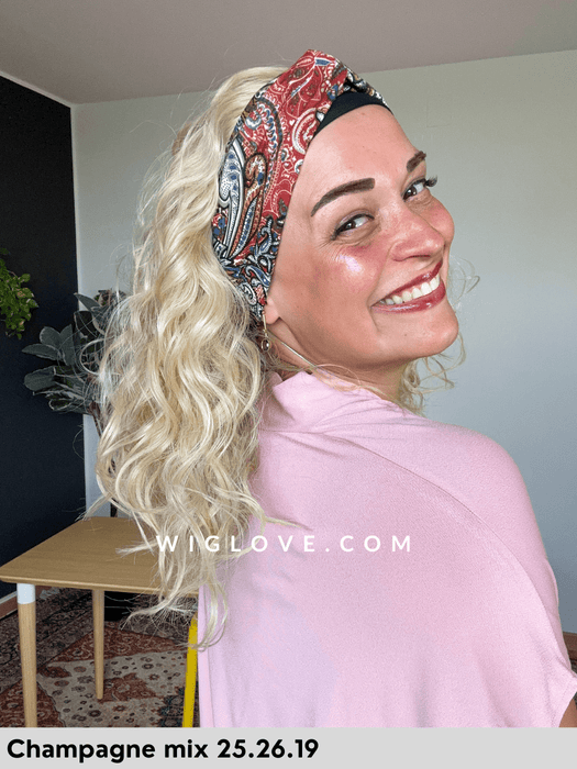 cosmopolitan ellen wille fascia con capelli sintetici resistente al calore piega mossa taglia M 