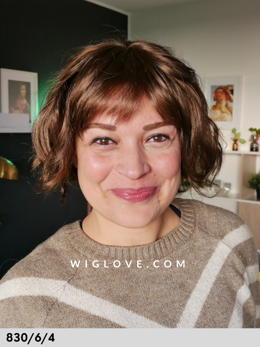 cupcake rokoko parrucca fatta a macchina sintetica frangetta monofilamento al vortice fibra sintetica dispositivo medico CE 